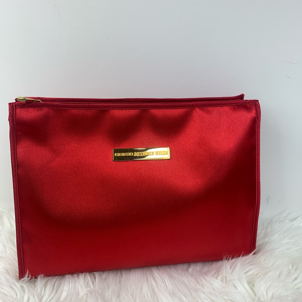 Giorgio Beverly Hills cosmetic/clutch bag red/gold - Picture 11 of 11